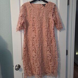 Ladies Blush Lace Dress
